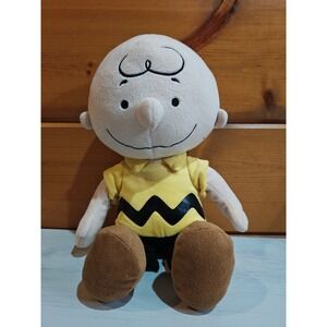 Kohls Kohl's Cares Charlie Brown Plush 15" Stuffed Snoopy Peanuts Yellow Shirt